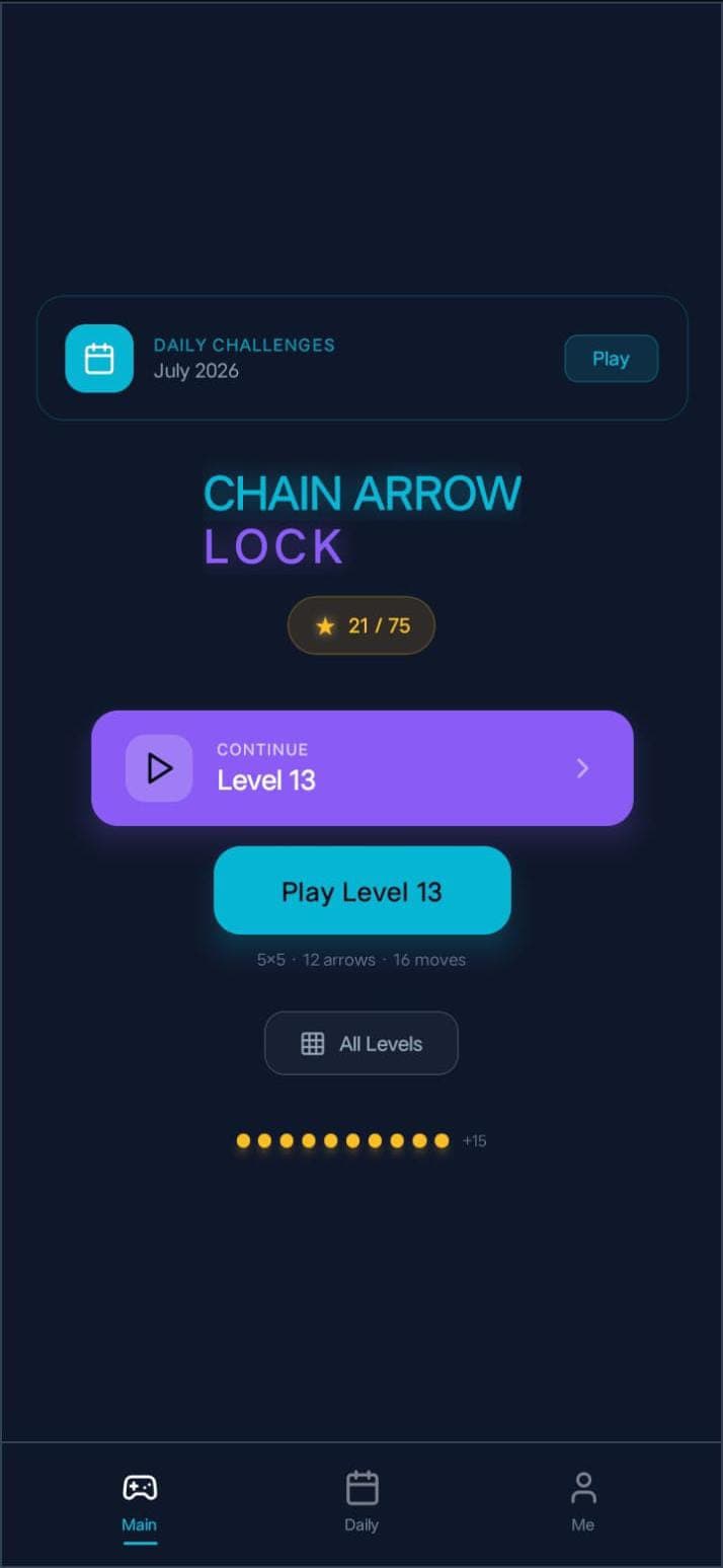 Chain Arrow Lock — Mobile puzzle game
