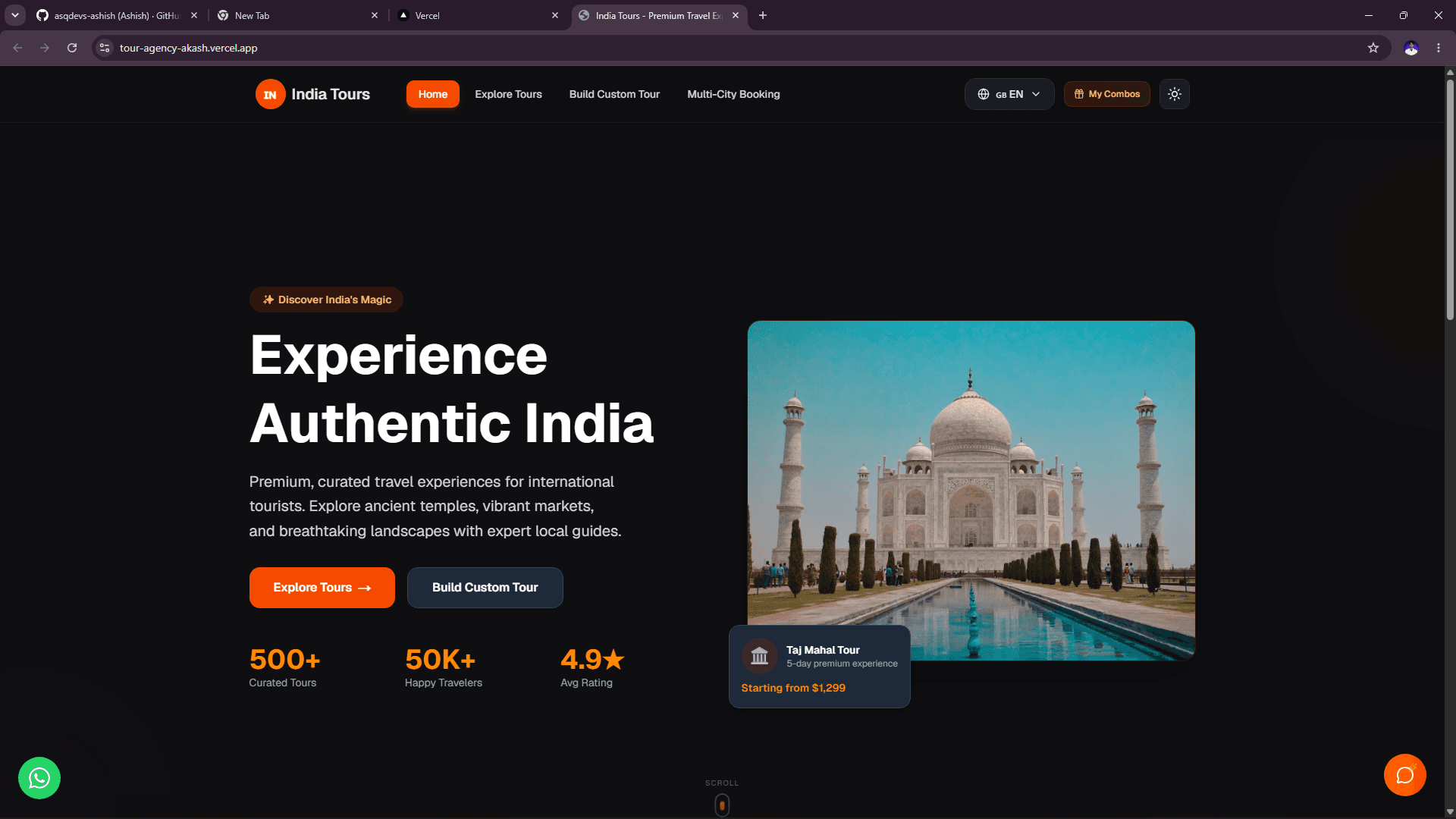 India Tours — Travel booking platform
